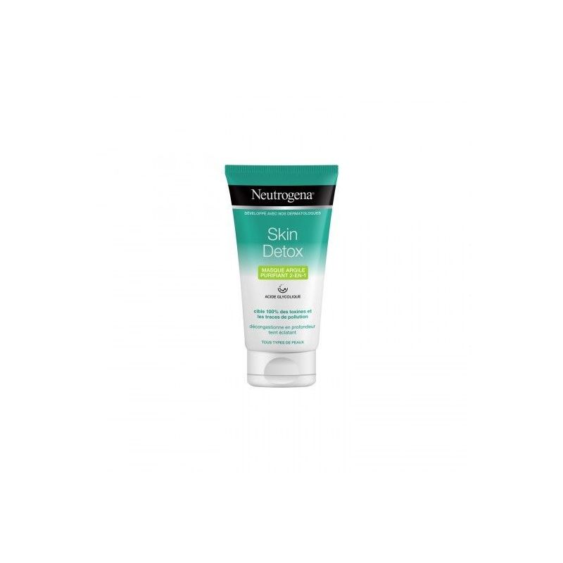 Neutrogéna Skin Detox Masque Argile Purifiant 2-En-1 Tube 150 Ml