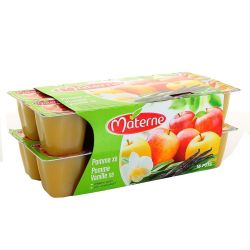 Materne Pack 16X100G 8 Pommes/8 Pomme.Vanille