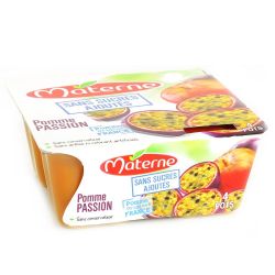 Materne Pack 4X100G Dessert Pomme/Passion Sans Sucre Ajoute