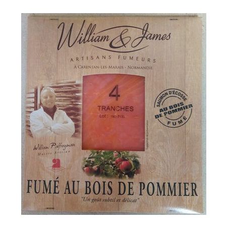Will & James 100G 4 Tranches Saumon Fume Bois De Pommier