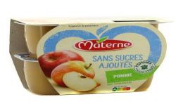 Materne Compote Sans Sucre Ajouté Pomme 4X100G