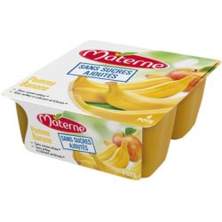 Materne Compotes De Pomme & Banane Sans Sucre Ajouté : Les 4 Pots 100G