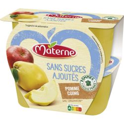 Materne Compotes Pomme Coing S/Sucres Ajoutés : Les 4 Pots De 100 G