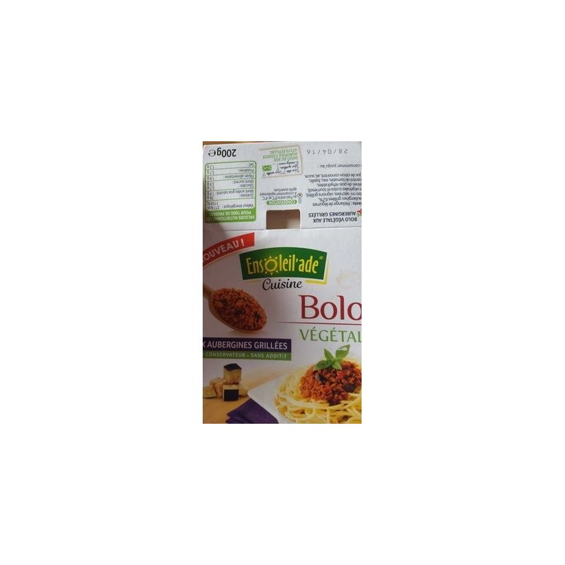 Ensoleil'Ade Ensol Bolo Vegetale Auberg 200G