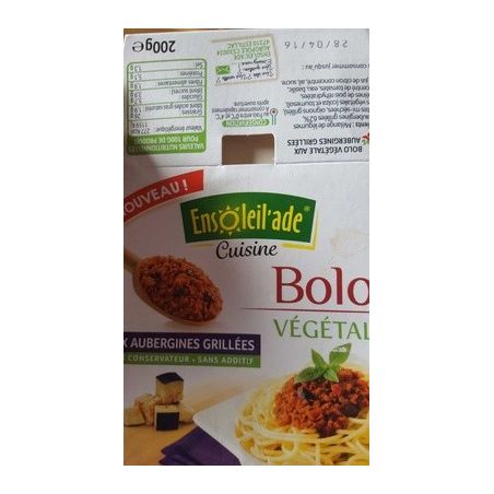 Ensoleil'Ade Ensol Bolo Vegetale Auberg 200G