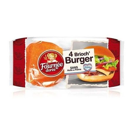 La Fournée Dorée F.Doree Brioch Burger Nat 250G