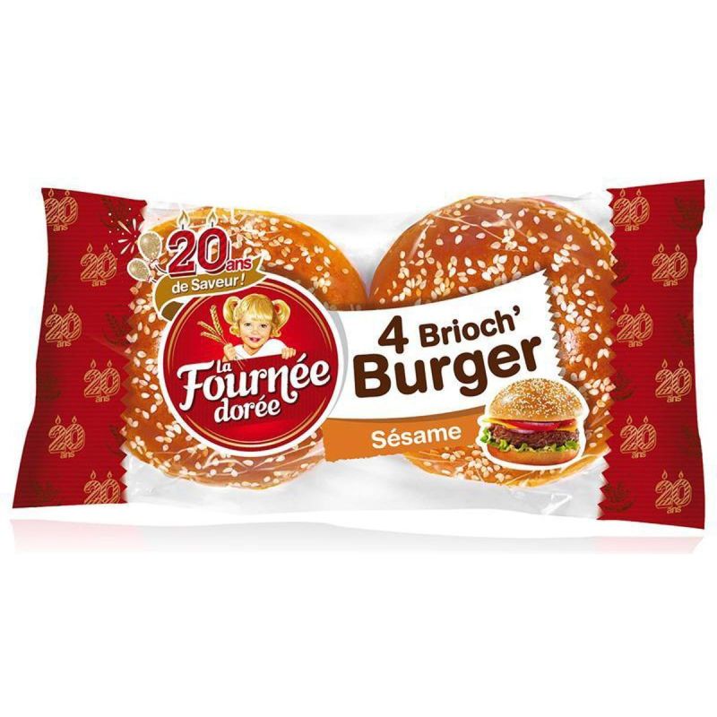 La Fournée Dorée Fd Brioch Burger Sesame 250G
