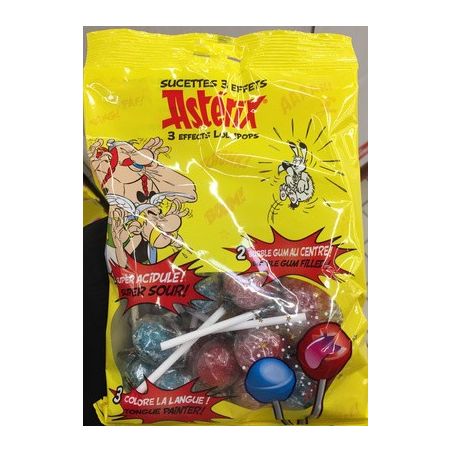 Brabo Sachet Sucettes Acidulees Assorties 186G Asterix