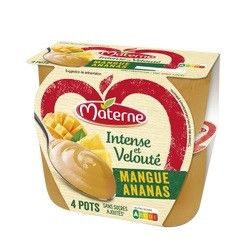 Materne Coupelle Intense Et Velouté Mangue Ananas : Les 4 Pots De 100G