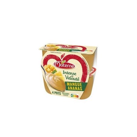 Materne Coupelle Intense Et Velouté Mangue Ananas : Les 4 Pots De 100G
