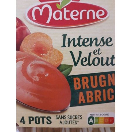 Materne Coupelle Intense Et Velouté Brugnon Abricot : Les 4 Pots De 100G