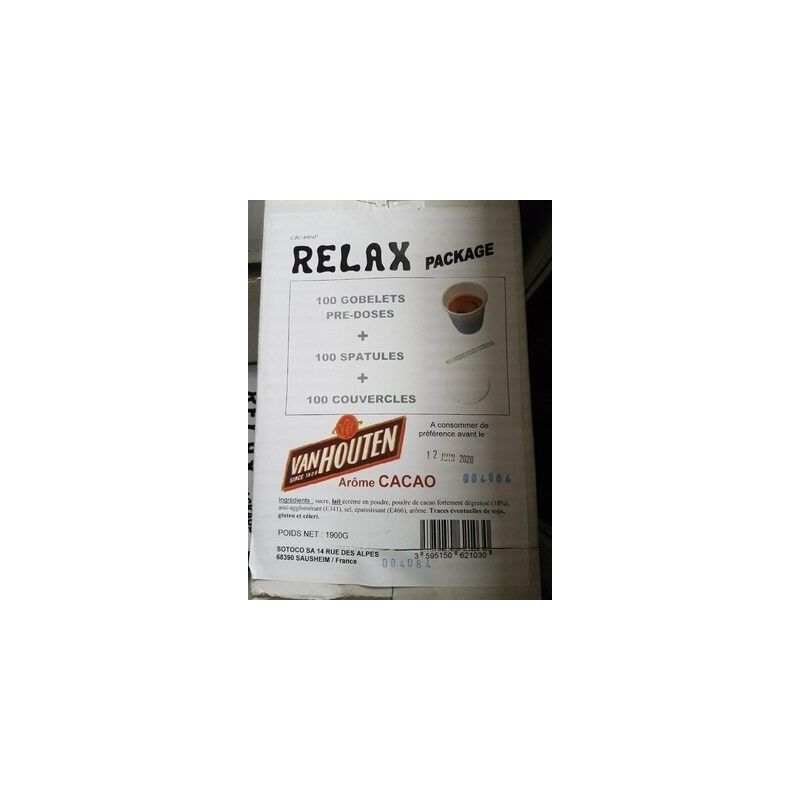 Relax 100 Gobelet Cacao Van Houten