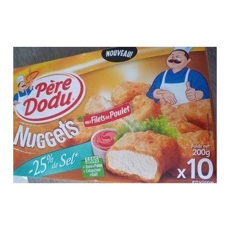 Père Dodu Nuggets Plt Sel Reduit 200G