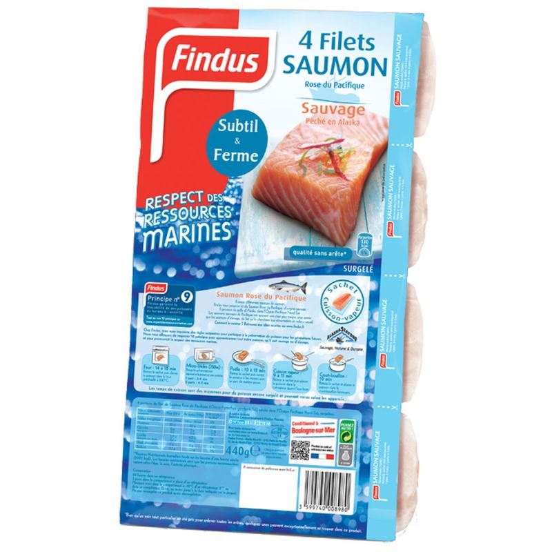 Findus 400G Filet De Saumon Sauvage X4