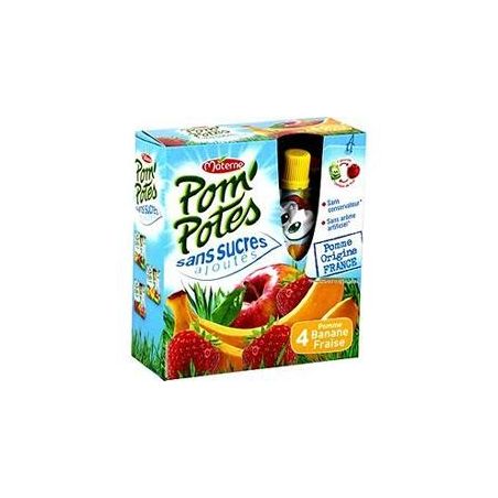 Materne Pom`Potes Ssa Pomme Banane Fraise 4X90G