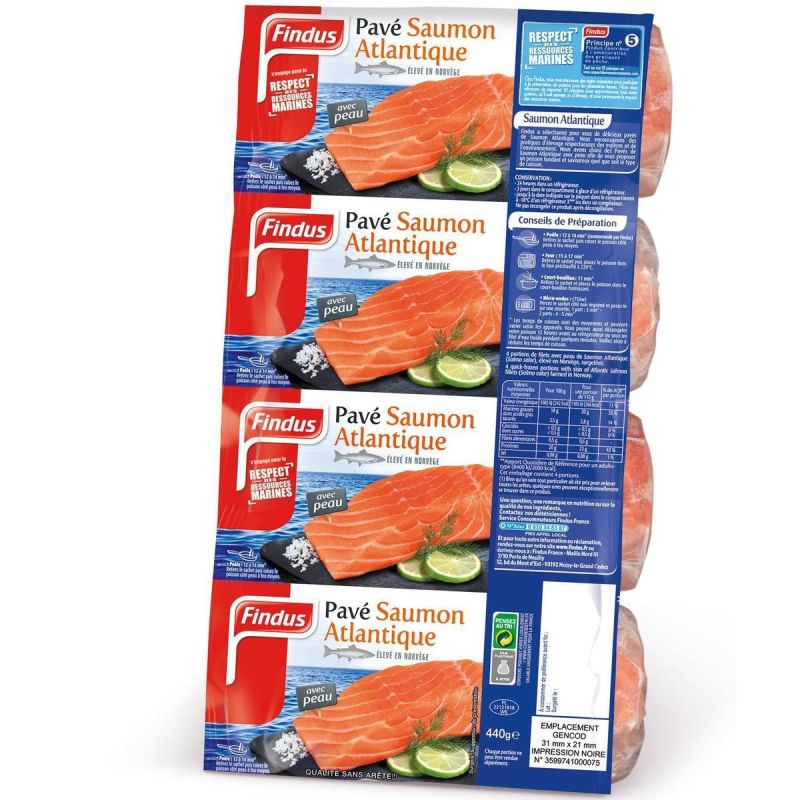 Findus Pave Saum Norv X4 440G