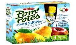 Pom'Potes Compotes En Gourde Pomme-Poire Sans Sucre Ajoutés : Les 4 Gourdes De 90 G