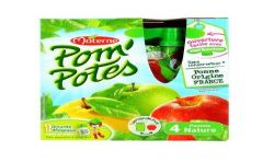 Pom'Potes Compotes En Gourde Pomme : Les 4 Gourdes De 90 G