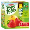 Pom'Potes Compotes En Gourde Pomme Fraise : Les 4 Gourdes De 90 G