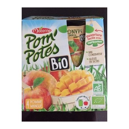 Materne Pom Pote Bio Pom. Mangue 4X90G