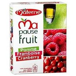 Materne Pack 4X120G Gourde Pomme/Framboise/Cranberries