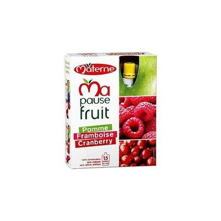 Materne Pack 4X120G Gourde Pomme/Framboise/Cranberries