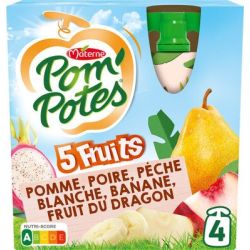 Pom'Potes Pp Ssa 5 Fruits Blancs 4X90G