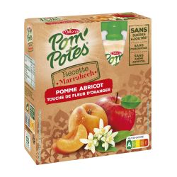 Pom'Potes Recette Marrakech Pomme/Abricot/Fleur D'Oranger : Les 4 Gourdes De 90G