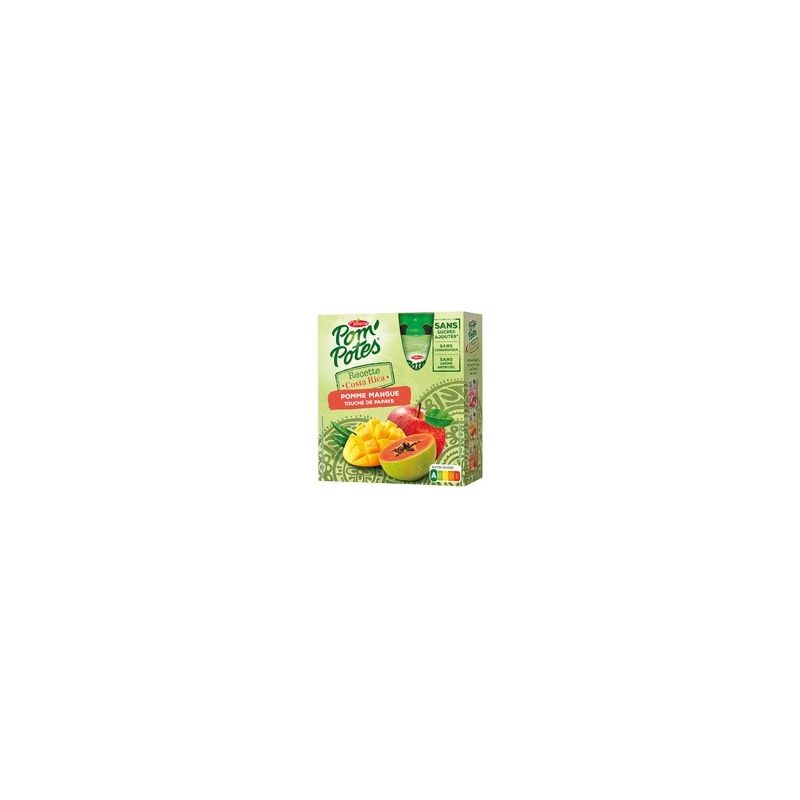 Pom'Potes Recette Costa Rica Pomme Mangue Papaye 4X90G