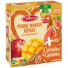 Materne Compotes Pomme Mangue Goyave Céréales & Graines Sans Sucres Ajoutés : Le Paquet De 4 Gourdes 90G