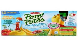 Pom'Potes Gourdes Pomme Poire Fraise Banane Sans Sucres Ajoutés : Les 12 De 90 G