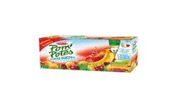 Pom'Potes Gourdes Pomme Mirabelle Cerise Banane Sans Sucres Ajoutés : Les 12 De 90 G