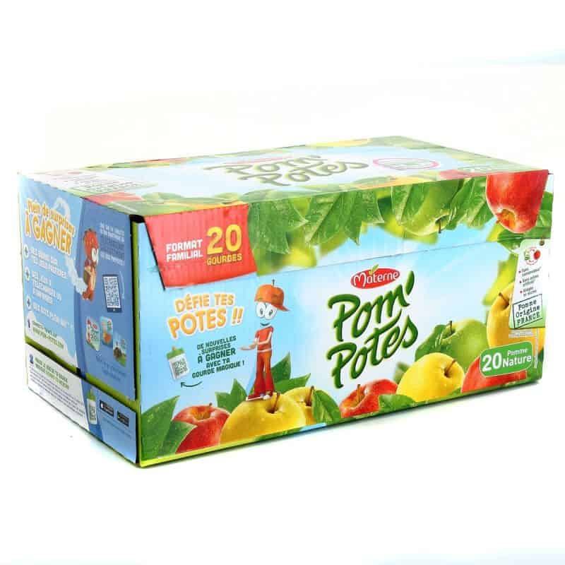 Pom'Potes Gourdes Pomme Nature Sans Conservateur : Les 20 De 90 G