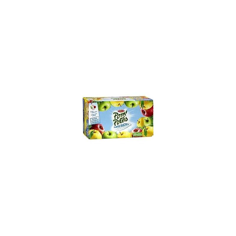Pom'Potes Gourdes Pomme Nature Sans Sucres Ajoutés Conservateur : Les 20 De 90 G