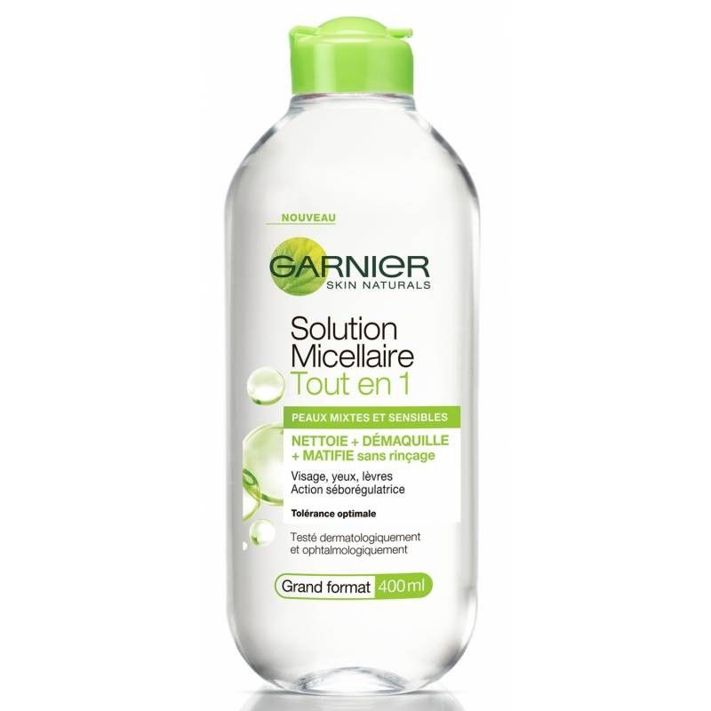 Garnier Skin Active Solution Micellaire Tout En 1 Peaux Mixtes Et Sensibles : Le Flacon De 400Ml
