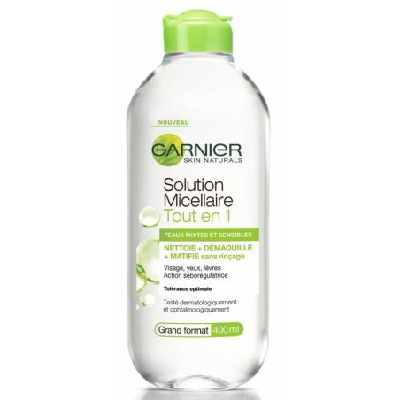 Garnier Skin Active Solution Micellaire Tout En 1 Peaux Mixtes Et Sensibles : Le Flacon De 400Ml
