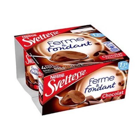 Sveltesse 4X125G Ferme & Fondant Chocolat