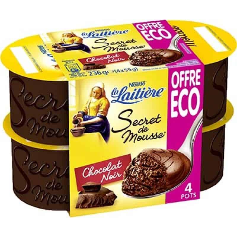 La Laitiere 4X59G Sdm Chocolat Noir