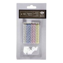 Carrefour 10 Bougies + Bobeches Home