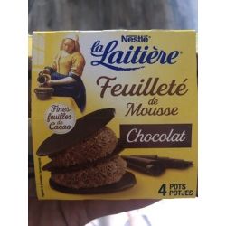 La Laitiere 4X57G Feuilleté De Mousse Chocolat