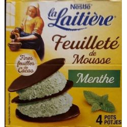 La Laitiere 4X57G Feuilleté De Mousse Menthe Chocolat