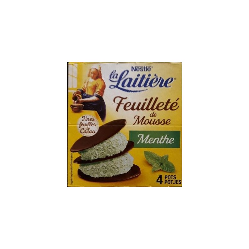 La Laitiere 4X57G Feuilleté De Mousse Menthe Chocolat