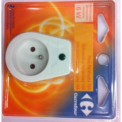 Carrefour Prise - 16A + Parasurtenseur Blanc Crf