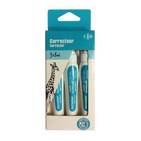 Carrefour 3 Stylos De Correction 8 Ml Crf