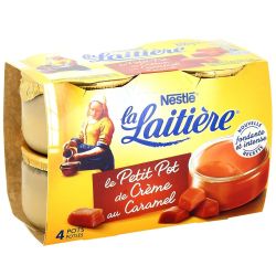 La Laitiere Le Petit Pot De Crème Au Caramel Laitière 4X100G