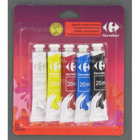 Carrefour 5 Tubes Couleurs Primaires 20Ml - Crf
