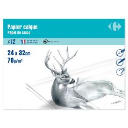 Carrefour Papier Calque 240X320 12 Feuilles 70G - Crf