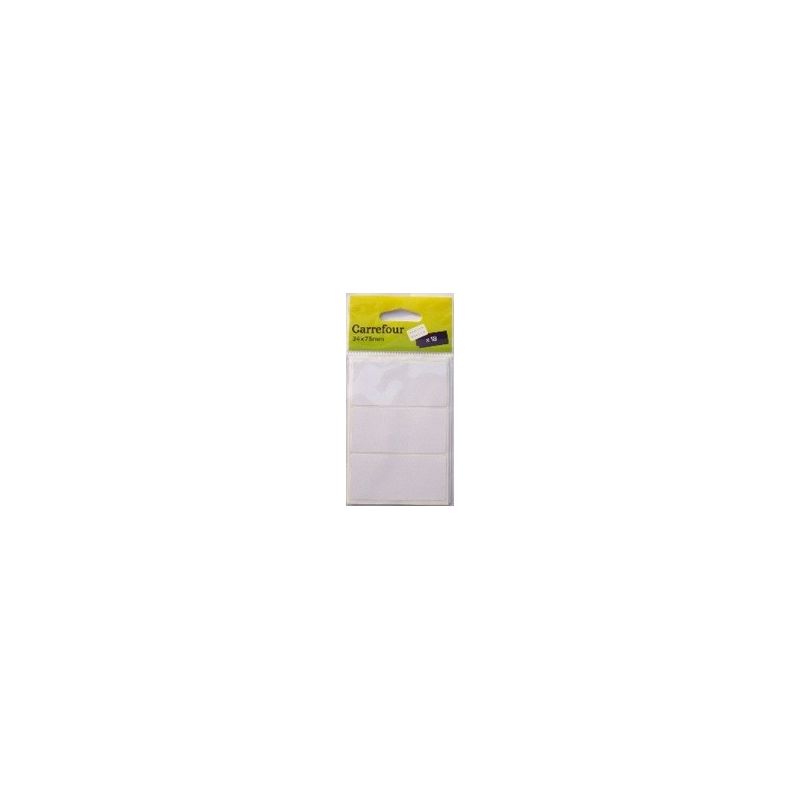 Carrefour 18 Étiquettes Adhésives 24X35Mm Blanc - Crf