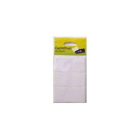 Carrefour 18 Étiquettes Adhésives 24X35Mm Blanc - Crf