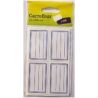 Carrefour 24 Étiquettes Adhésives 36X56Mm Blue Lines - Crf